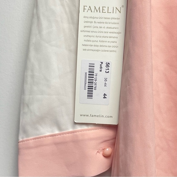 Famelin Women’s Modest Asymmetrical Tunic Long Sleeves Floral Dress Size Large - Picture 7 of 13